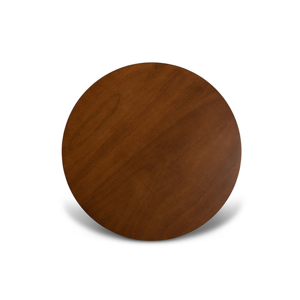Baxton Studio Tilde Modern and Contemporary Walnut Brown Finished 35-Inch-Wide Round Wood Dining Table