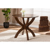 Baxton Studio Tilde Modern and Contemporary Walnut Brown Finished 35-Inch-Wide Round Wood Dining Table