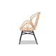 bali & pari Caelia Modern Bohemian Natural Brown Rattan and Black Metal Chair WHI-RMC033-Rattan-DC