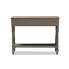 Baxton Studio Noemie Country Cottage Farmhouse Brown Finished 2-Drawer Console Table WHI-ROB10-Brown-ST