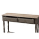 Baxton Studio Noemie Country Cottage Farmhouse Brown Finished 2-Drawer Console Table WHI-ROB10-Brown-ST