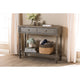 Baxton Studio Noemie Country Cottage Farmhouse Brown Finished 2-Drawer Console Table