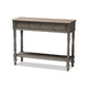 Baxton Studio Noemie Country Cottage Farmhouse Brown Finished 2-Drawer Console Table WHI-ROB10-Brown-ST