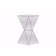 Baxton Studio Rebecca Contemporary Multi-Faceted Mirrored Side Table WHI-RS1764