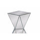 Baxton Studio Rebecca Contemporary Multi-Faceted Mirrored Side Table