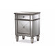 Baxton Studio Claudia Hollywood Regency Glamour Style Mirrored End Table WHI-RS2403