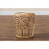 bali & pari Edena Modern Bohemian Natural Brown Finished Rattan End Table WHI-RT009-Rattan-ET
