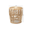bali & pari Edena Modern Bohemian Natural Brown Finished Rattan End Table