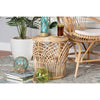 bali & pari Edena Modern Bohemian Natural Brown Finished Rattan End Table WHI-RT009-Rattan-ET