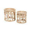 bali & pari Bowie Modern Bohemian Natural Brown Rattan 2-Piece Nesting End Table Set WHI-RT010-Rattan-Nesting-Table