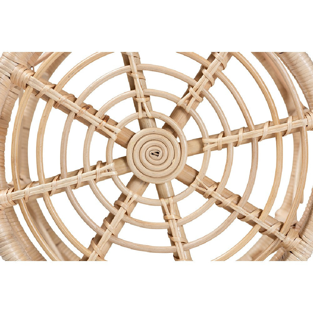 bali & pari Bowie Modern Bohemian Natural Brown Rattan 2-Piece Nesting End Table Set WHI-RT010-Rattan-Nesting-Table