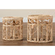 bali & pari Bowie Modern Bohemian Natural Brown Rattan 2-Piece Nesting End Table Set