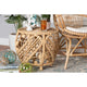 bali & pari Saranna Modern Bohemian Natural Brown Finished Rattan End Table WHI-RT011-Rattan-ET