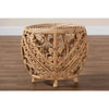 bali & pari Saranna Modern Bohemian Natural Brown Finished Rattan End Table WHI-RT011-Rattan-ET