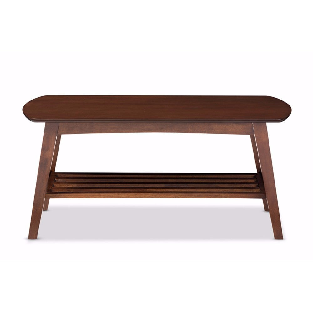 Baxton Studio Sacramento Mid-century Modern Scandinavian Style Dark Walnut Coffee Table WHI-RT295A-OCC