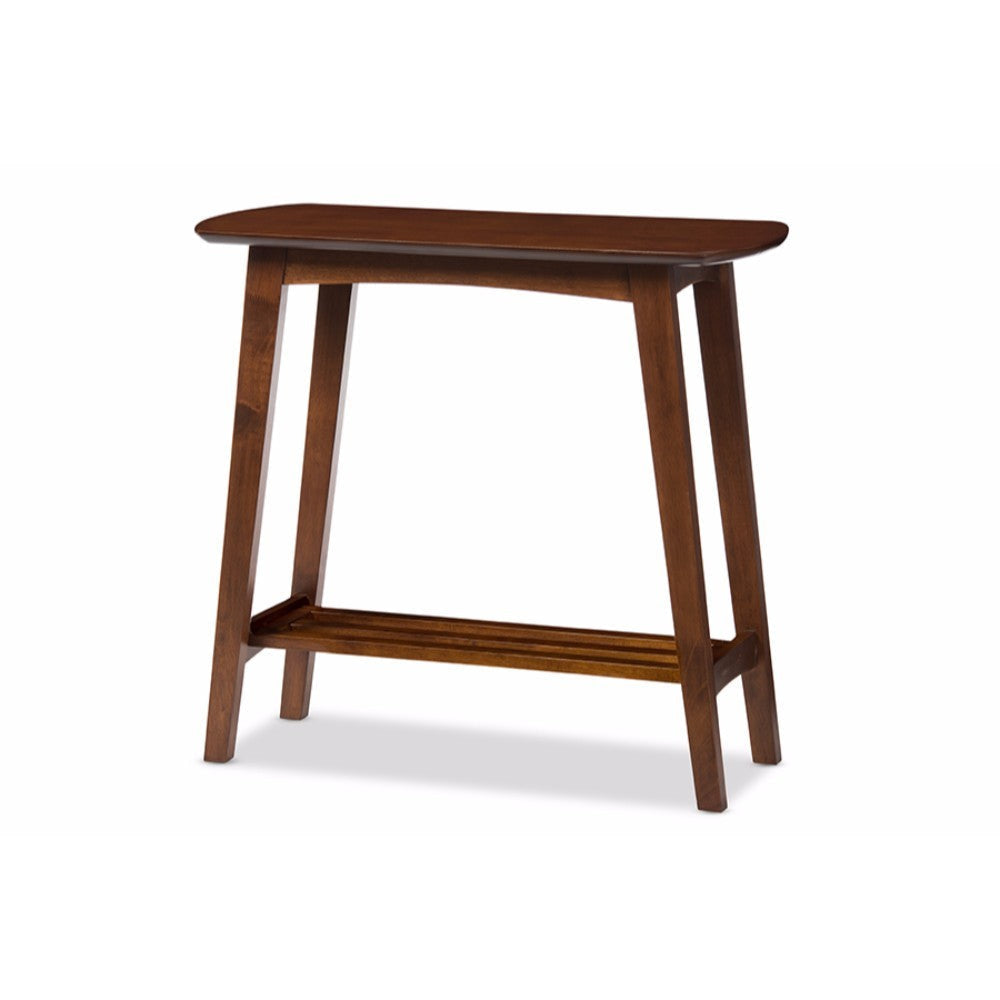 Baxton Studio Sacramento Mid-century Modern Scandinavian Style Dark Walnut Console Table WHI-RT295C-OCC