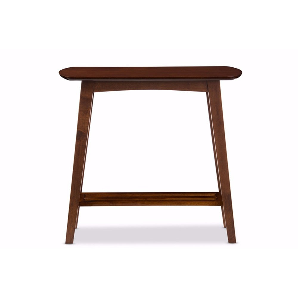Baxton Studio Sacramento Mid-century Modern Scandinavian Style Dark Walnut Console Table WHI-RT295C-OCC
