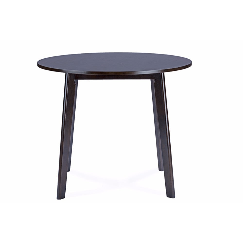 Baxton Studio Debbie Mid-Century Dark Brown Wood Round Dining Table WHI-RT332-TBL