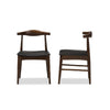 Baxton Studio Winton Mid-Century Modern Walnut Wood Dining Chair (Set of 2) WHI-RT514-CHR
