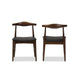 Baxton Studio Winton Mid-Century Modern Walnut Wood Dining Chair (Set of 2) WHI-RT514-CHR