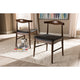 Baxton Studio Winton Mid-Century Modern Walnut Wood Dining Chair (Set of 2) WHI-RT514-CHR