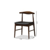 Baxton Studio Winton Mid-Century Modern Walnut Wood Dining Chair (Set of 2)