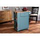 Baxton Studio Liona Modern and Contemporary Sky Blue Finished Wood Kitchen Storage Cart