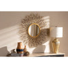 Baxton Studio Apollonia Modern and Contemporary Gold Finished Sunburst Accent Wall Mirror WHI-RTB1254