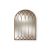 Baxton Studio Freja Vintage Farmhouse Antique Bronze Finished Arched Window Accent Wall Mirror WHI-RTB1323