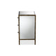 Baxton Studio Nouria Modern and Contemporary Hollywood Regency Glamour Style Mirrored 3-Drawer End Table WHI-RTB1368-1