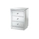 Baxton Studio Lina Modern and Contemporary Hollywood Regency Glamour Style Mirrored 3-Drawer End Table WHI-RXF-1787