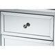 Baxton Studio Lina Modern and Contemporary Hollywood Regency Glamour Style Mirrored 3-Drawer End Table WHI-RXF-1787