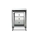 Baxton Studio Pauline Contemporary Glam and Luxe Mirrored 3-Drawer End Table WHI-RXF-2441-ET