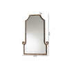 Baxton Studio Layan Glamourous Hollywood Regency Style Gold Finished Metal Bamboo Inspired Accent Wall Mirror WHI-RXW-10065