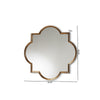 Baxton Studio Tiana Vintage Antique Bronze and Gold Finished Metal Quatrefoil Accent Wall Mirror WHI-RXW-10101