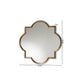 Baxton Studio Tiana Vintage Antique Bronze and Gold Finished Metal Quatrefoil Accent Wall Mirror WHI-RXW-10101