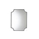 Baxton Studio Parcenet Modern Black Finished Metal Accent Wall Mirror WHI-RXW-10148