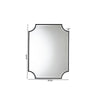 Baxton Studio Parcenet Modern Black Finished Metal Accent Wall Mirror