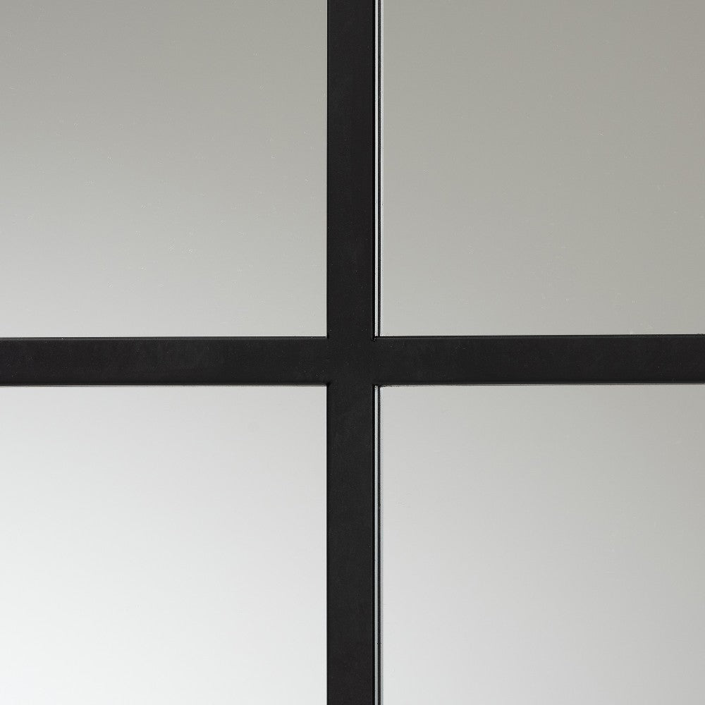 Baxton Studio Barrington Modern and Contemporary Black Finished Metal Accent Wall Mirror WHI-RXW-10391-Black