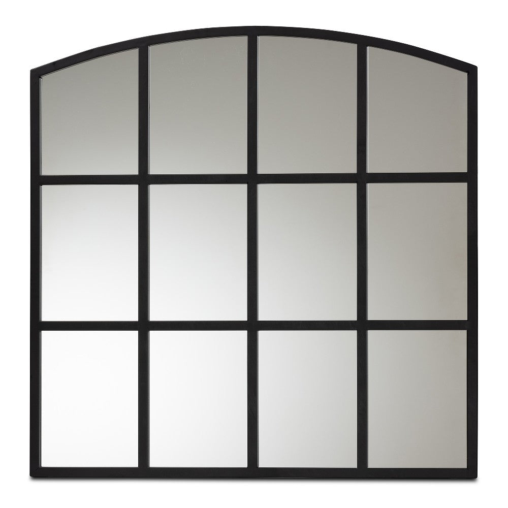 Baxton Studio Barrington Modern and Contemporary Black Finished Metal Accent Wall Mirror WHI-RXW-10391-Black