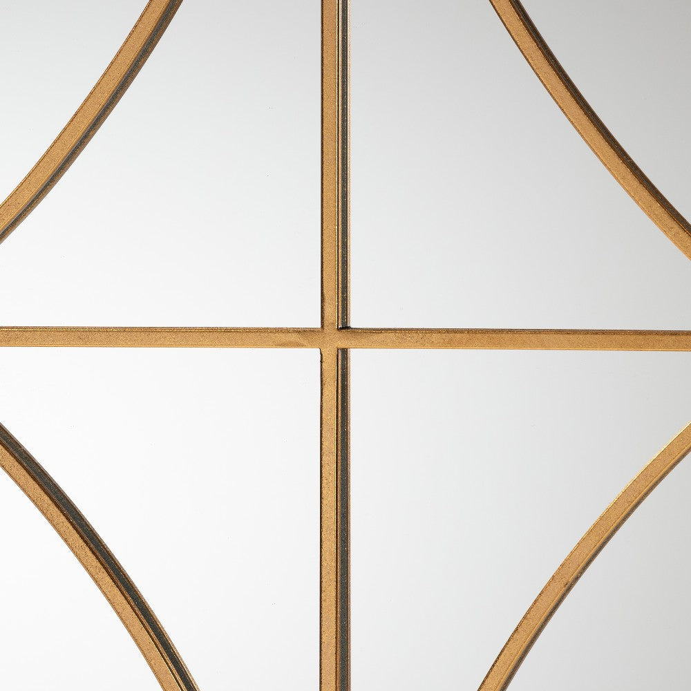 Baxton Studio Celerina Modern and Contemporary Gold Finished Metal Accent Wall Mirror WHI-RXW-10393-Gold