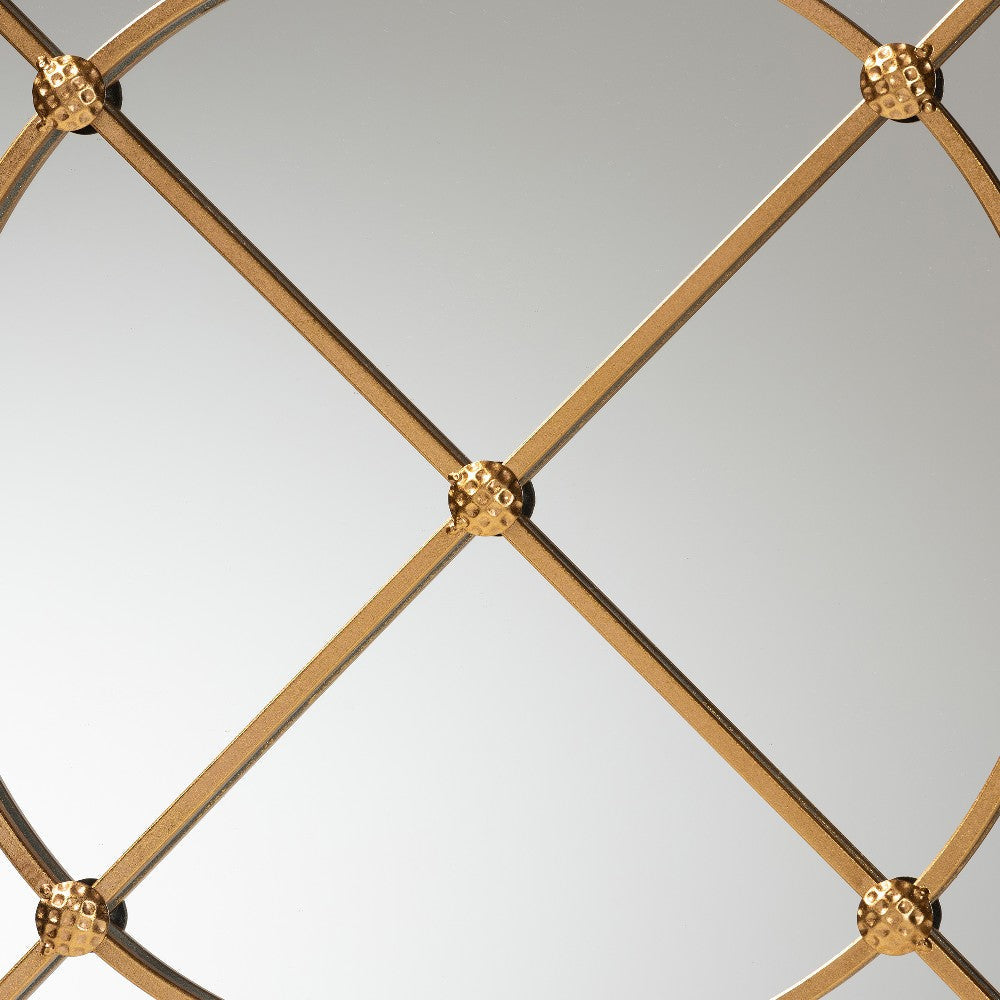 Baxton Studio Ohara Modern and Contemporary Gold Finished Metal Accent Wall Mirror WHI-RXW-10394-Gold