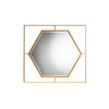 Baxton Studio Gates Modern Glam and Luxe Antique Goldleaf Metal Accent Wall Mirror WHI-RXW-10419