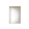 Baxton Studio Iara Modern Glam and Luxe Antique Goldleaf Finished Wood Accent Wall Mirror WHI-RXW-10689