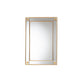 Baxton Studio Iara Modern Glam and Luxe Antique Goldleaf Finished Wood Accent Wall Mirror WHI-RXW-10689