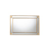 Baxton Studio Iara Modern Glam and Luxe Antique Goldleaf Finished Wood Accent Wall Mirror WHI-RXW-10689