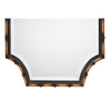 Baxton Studio Lieven Rustic Glam and Luxe Two-Tone Light Brown and Black Finished Metal Accent Wall Mirror