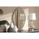 Baxton Studio Graca Modern and Contemporary Antique Silver Finished Oval Accent Wall Mirror WHI-RXW-6156
