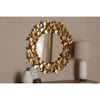 Baxton Studio Soleil Modern and Contemporary Antique Gold Finished Butterfly Accent Wall Mirror WHI-RXW-6159