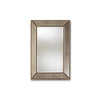 Baxton Studio Neva Modern and Contemporary Antique Gold Finished Rectangular Accent Wall Mirror WHI-RXW-6177